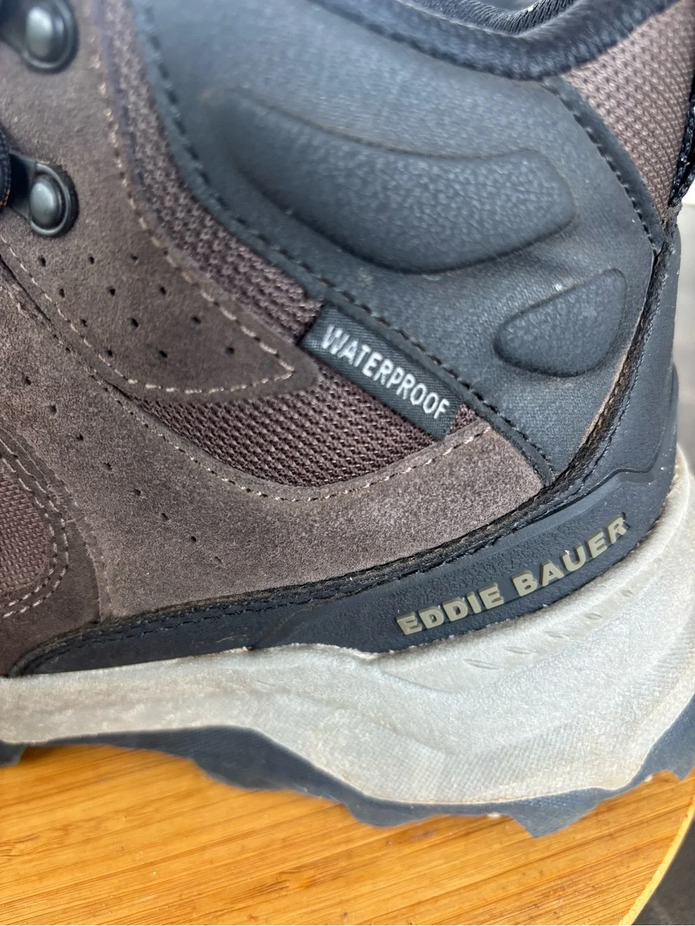 Eddie Bauer Brown and Black Waterproof Trail Boots